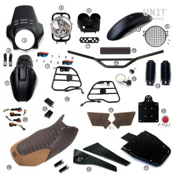 Kit R1150R PRO avec panneaux latéraux de réservoir en tube (Mat Black)