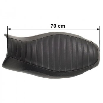Selle longue en cuir marron