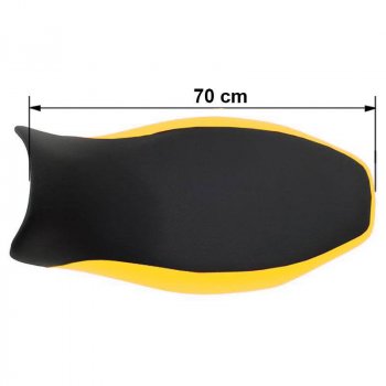 Selle longue en jaune ciel 40e / Noir