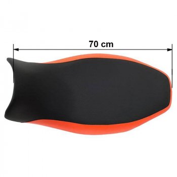 Selle longue noire / orange