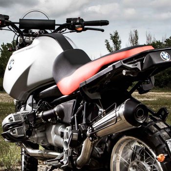 Selle longue noire / orange