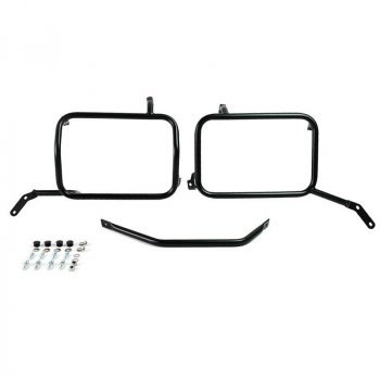 Cadres de sacoches en aluminium noir Moto Guzzi V85TT