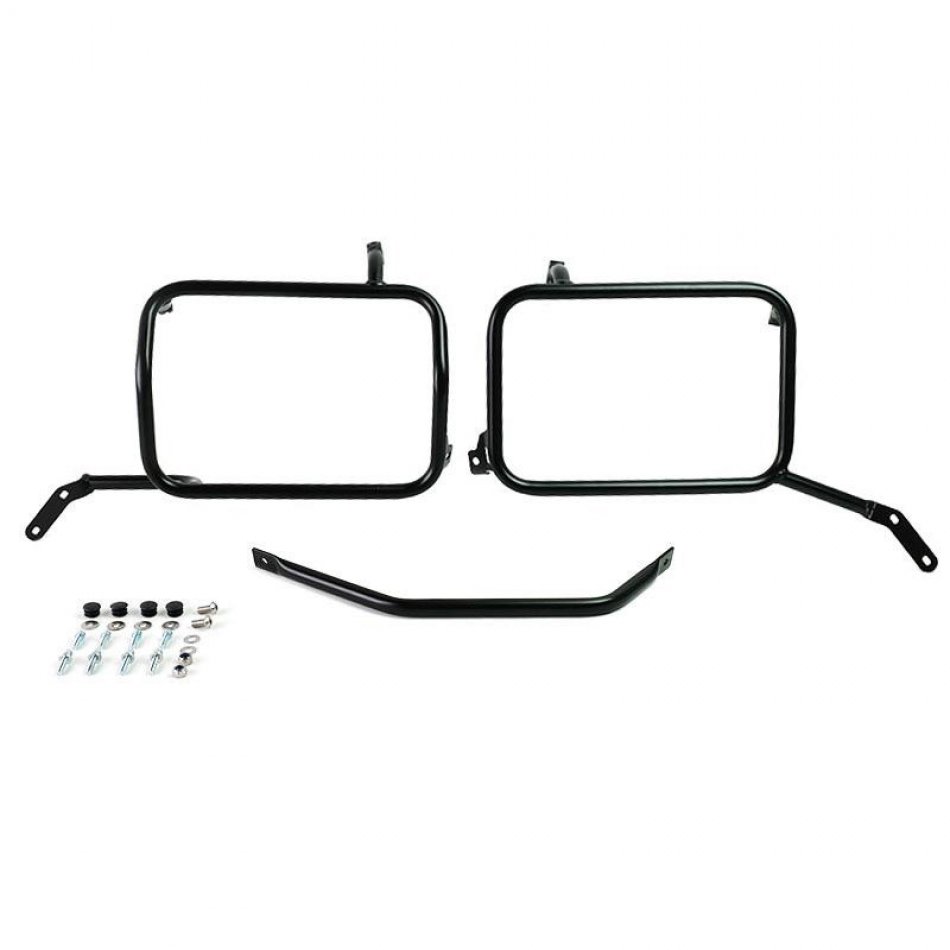 Cadres de sacoches en aluminium noir Moto Guzzi V85TT