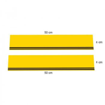 Un mètre d'autocollants jaunes 40e